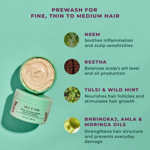 Sephora Shaz & Kiks Scalp + Hair Prewash Mask Fine Thin Dry Hair Treatment - Picture 2 of 6